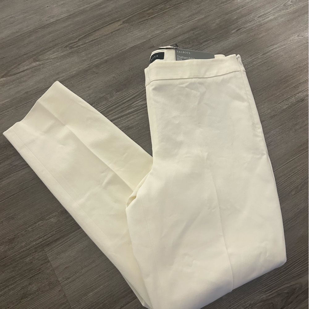 Talbots Chatham ankle pants white 6P - Picture 4 of 5